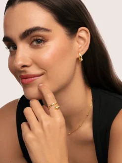 Anillo Abbraccio Acero Baño Oro