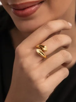 Anillo Abbraccio Amour Acero Baño Oro