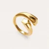 Anillo Abbraccio Stars Acero Baño Oro