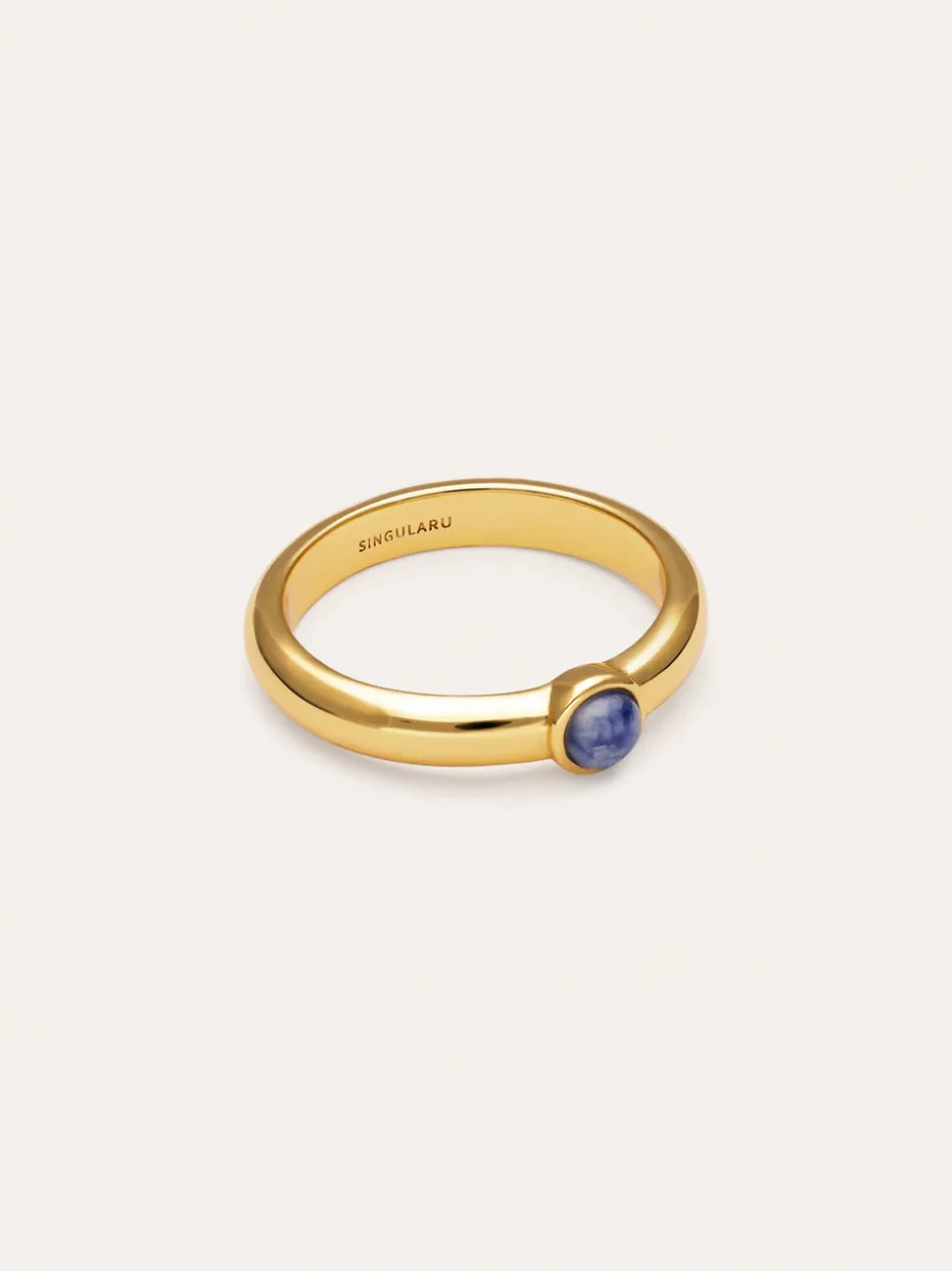 Anillo Alma Cianita Baño Oro