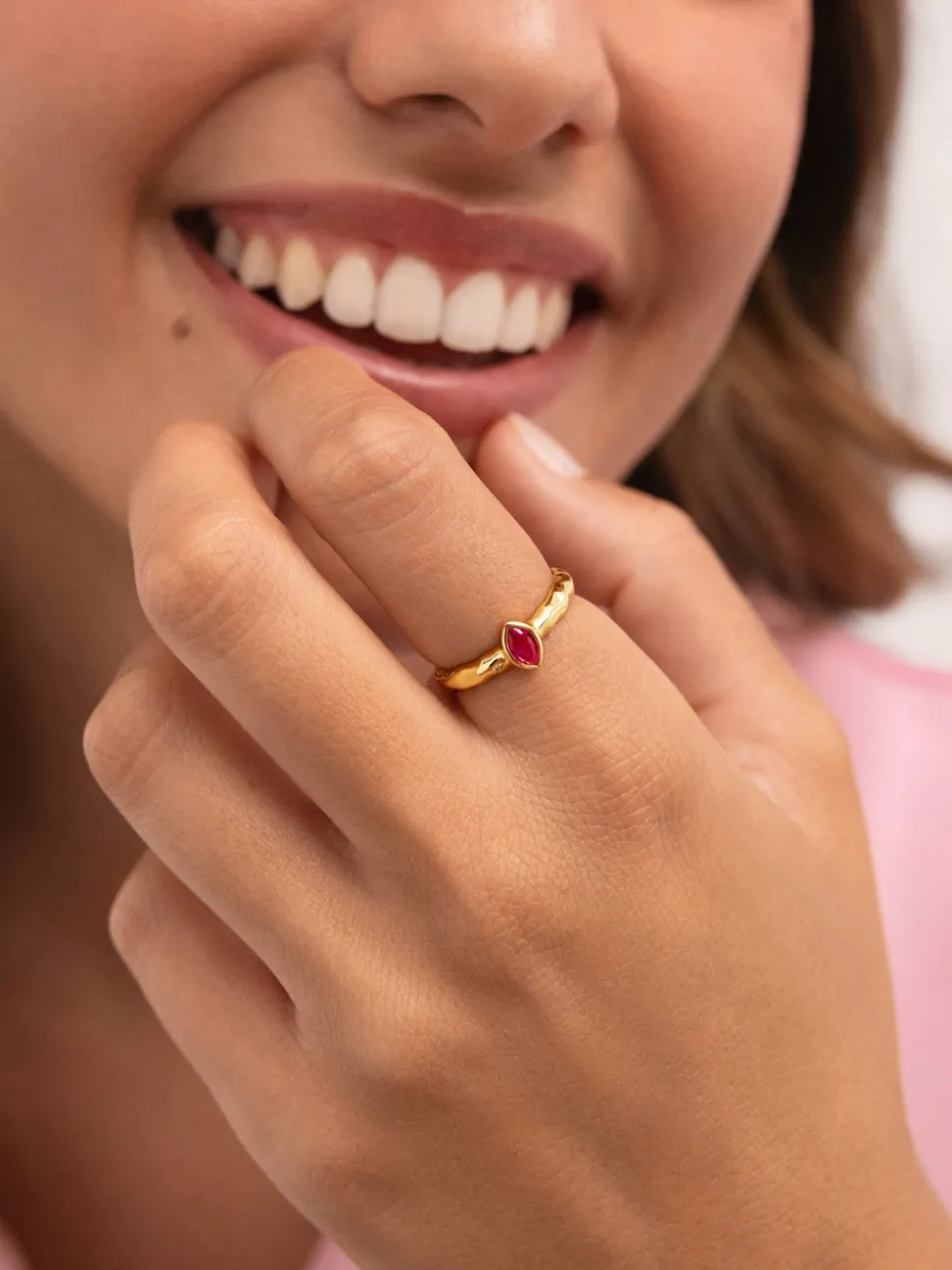 Anillo Alma Rosé Baño Oro