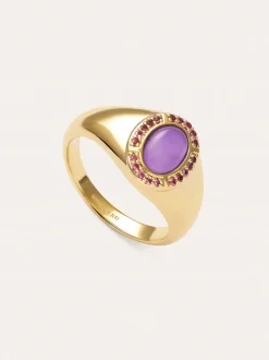 Anillo Amanda Violeta Baño Oro