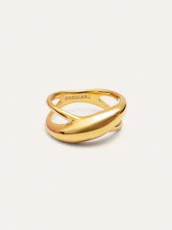Anillo Ariel Acero Baño Oro
