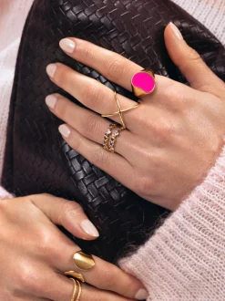 Anillo Bubbles Baño Oro