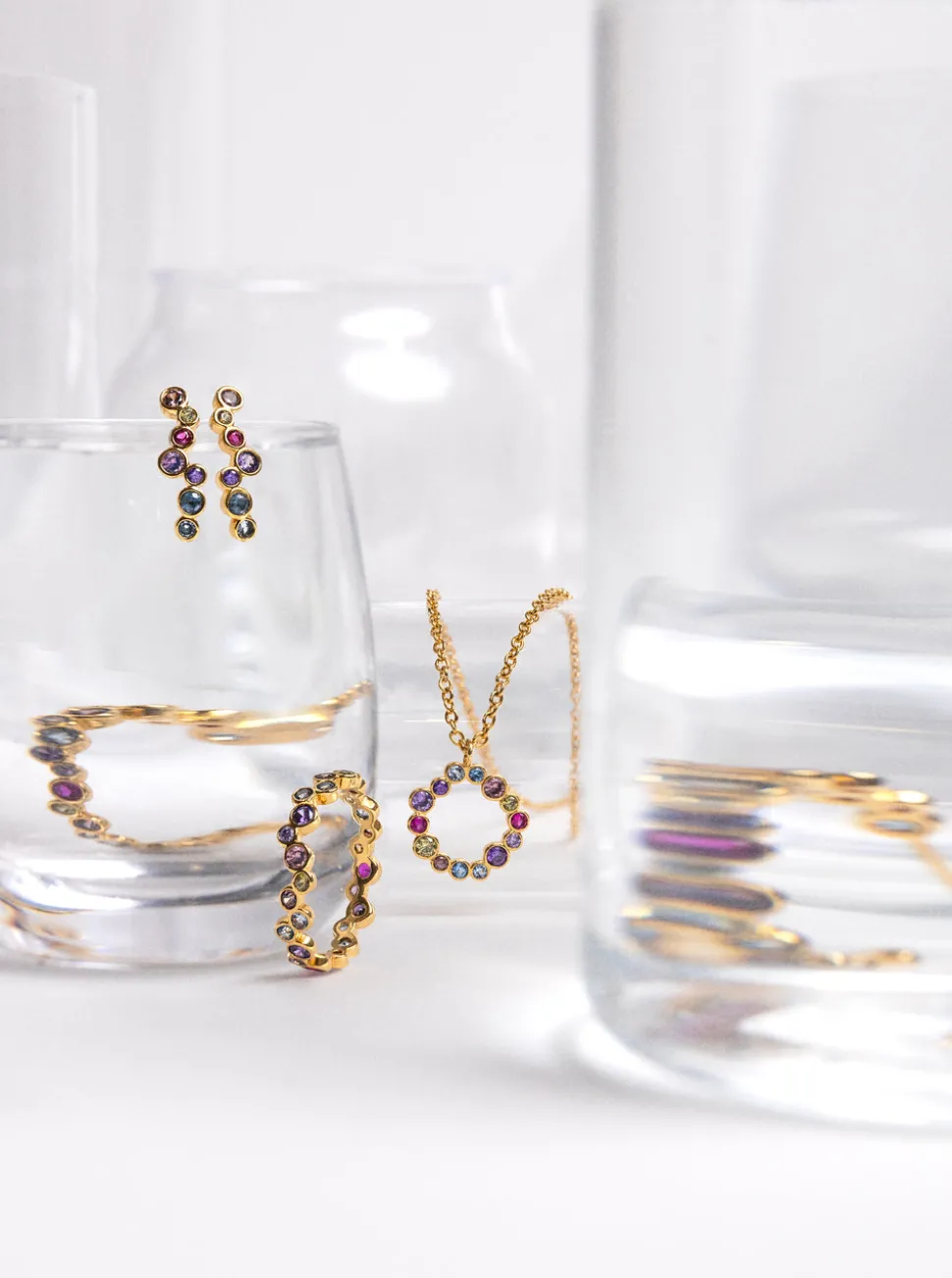 Anillo Bubbles Baño Oro