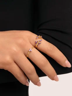 Anillo Buganvilla Baño Oro