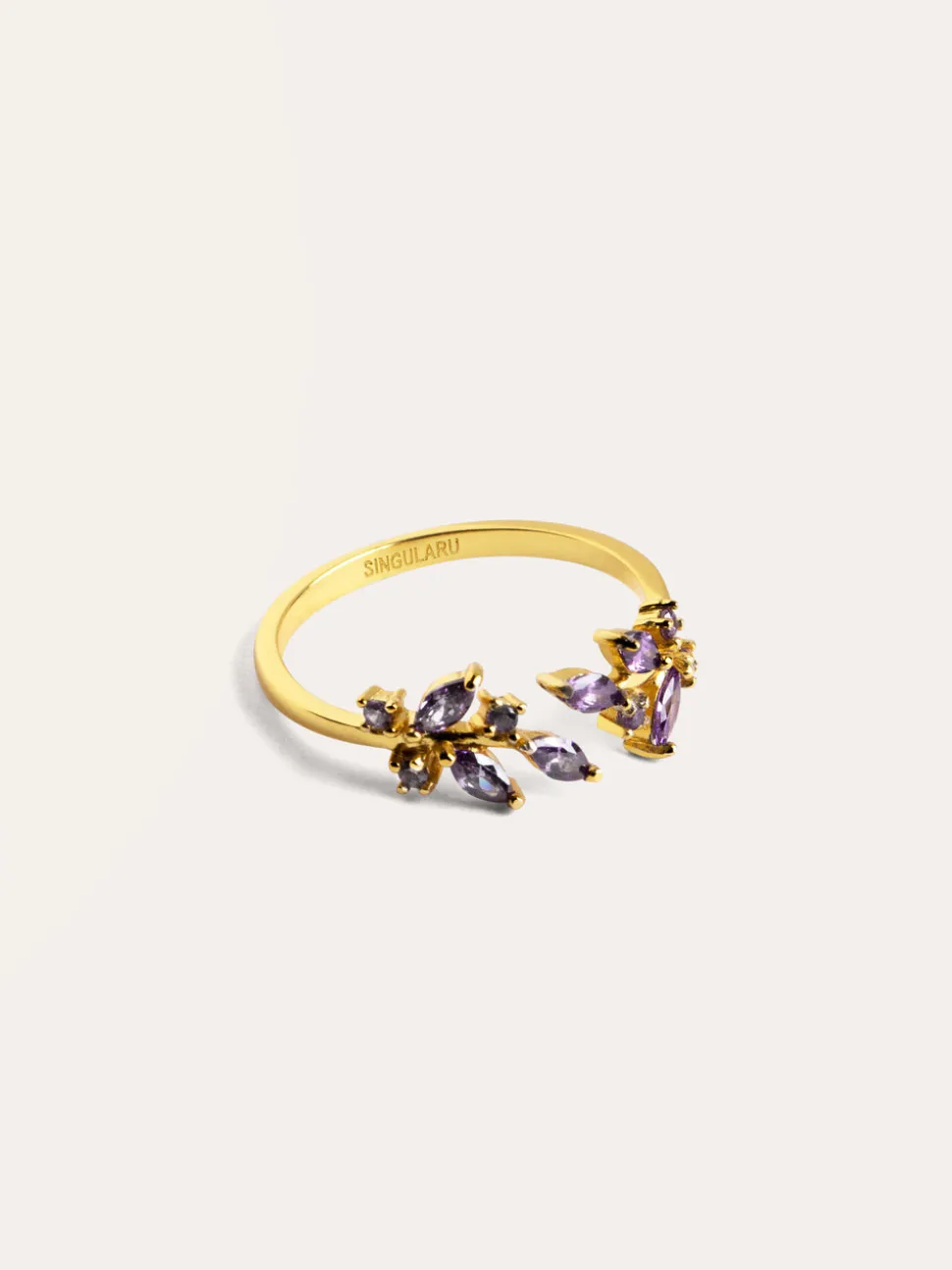 Anillo Buganvilla Baño Oro