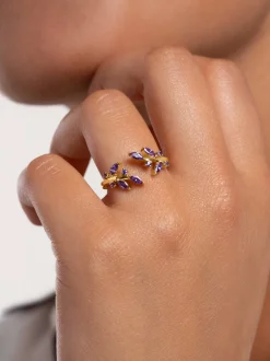 Anillo Buganvilla Baño Oro