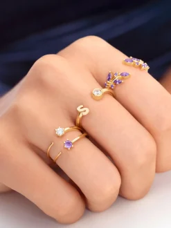 Anillo Buganvilla Baño Oro