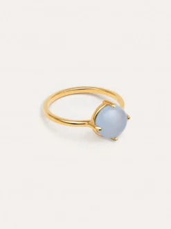 Anillo Celebrate Azul Baño Oro