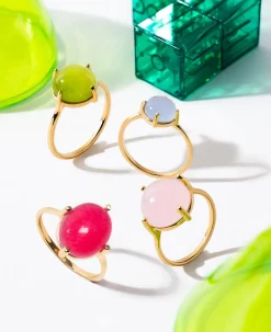 Anillo Celebrate Pink Baño Oro