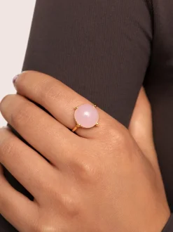Anillo Celebrate Pink Baño Oro
