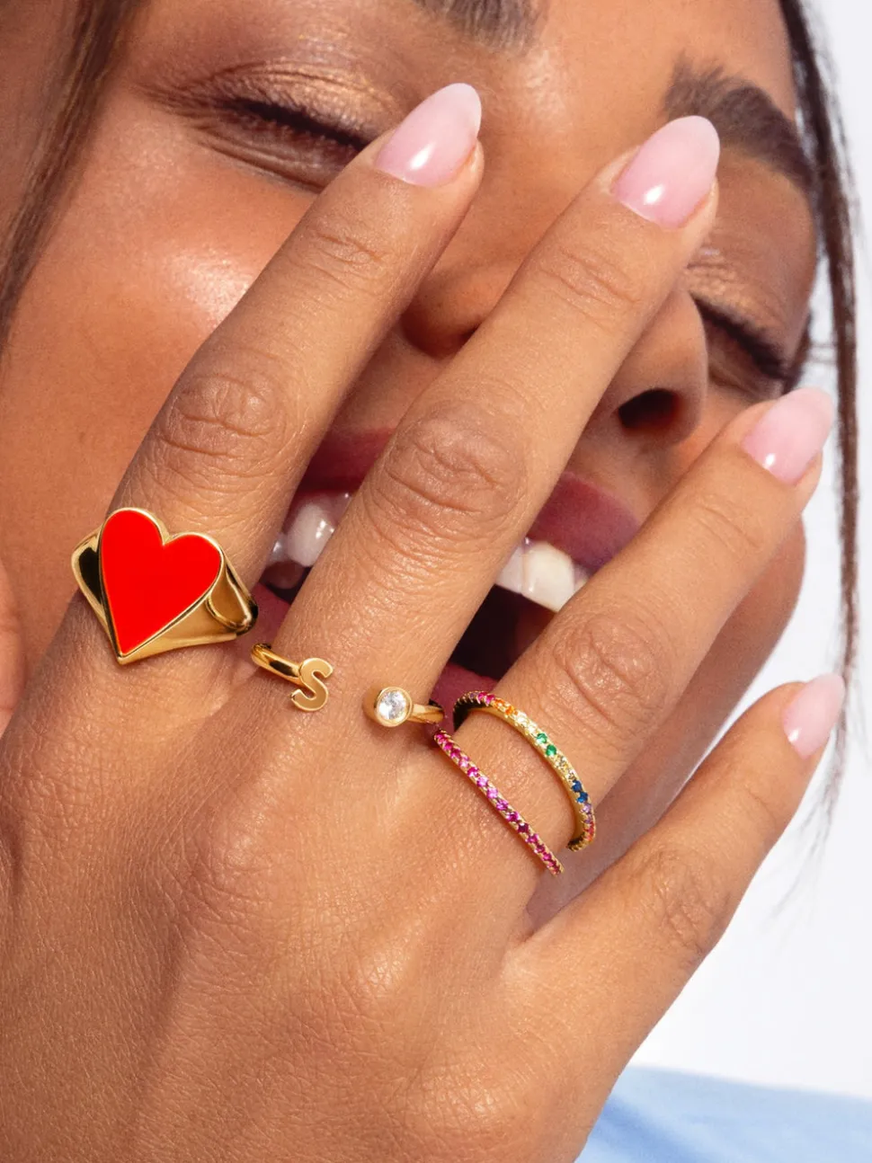 Anillo Cleo Colors Plata Baño Oro