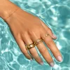 Anillo Curve Rainbow Acero Baño Oro