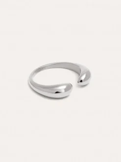 Anillo Doble Gota Acero