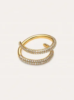 Anillo Doble Scarlett Baño Oro