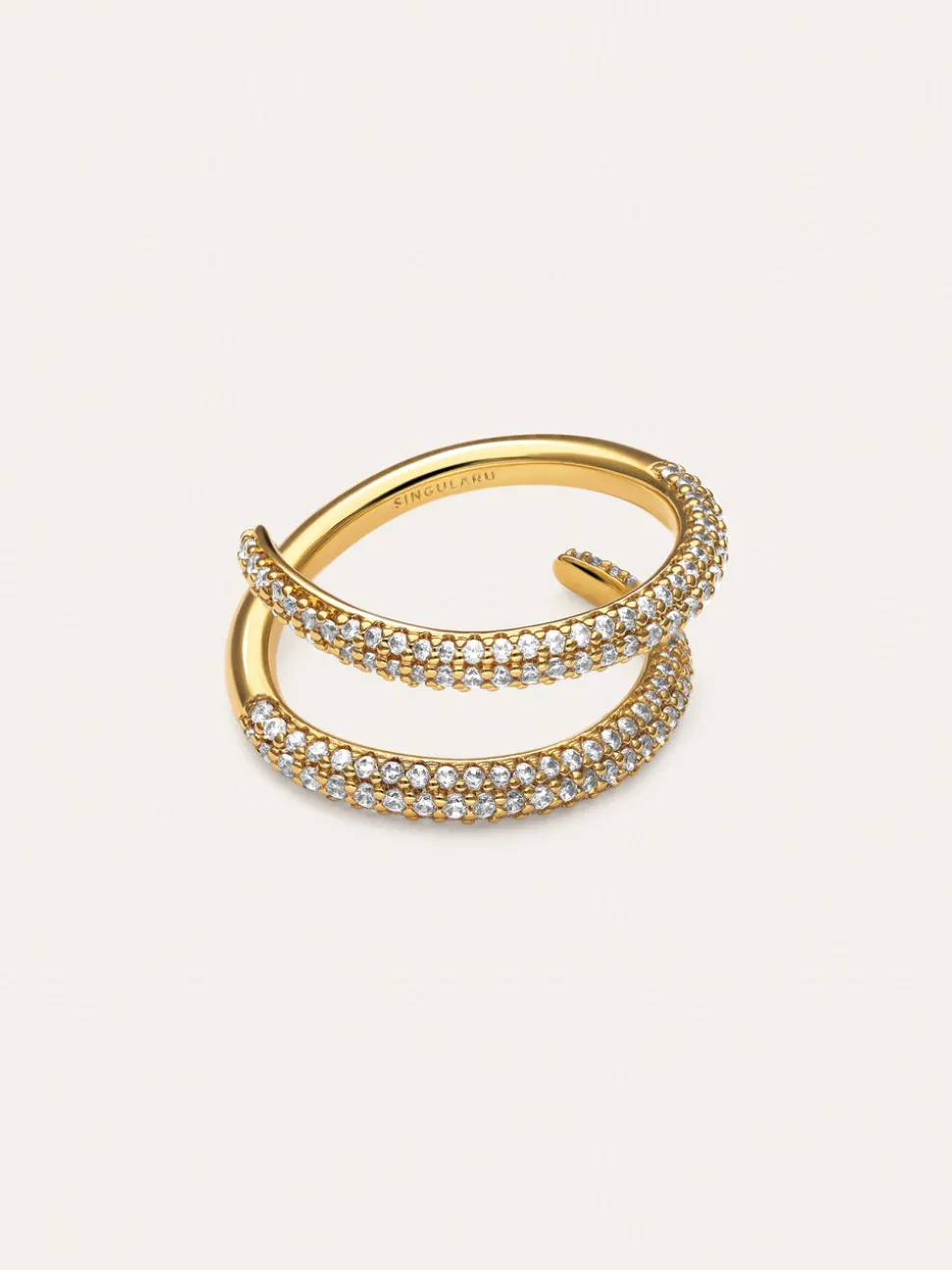 Anillo Doble Scarlett Baño Oro