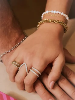Anillo Doble Scarlett Baño Oro