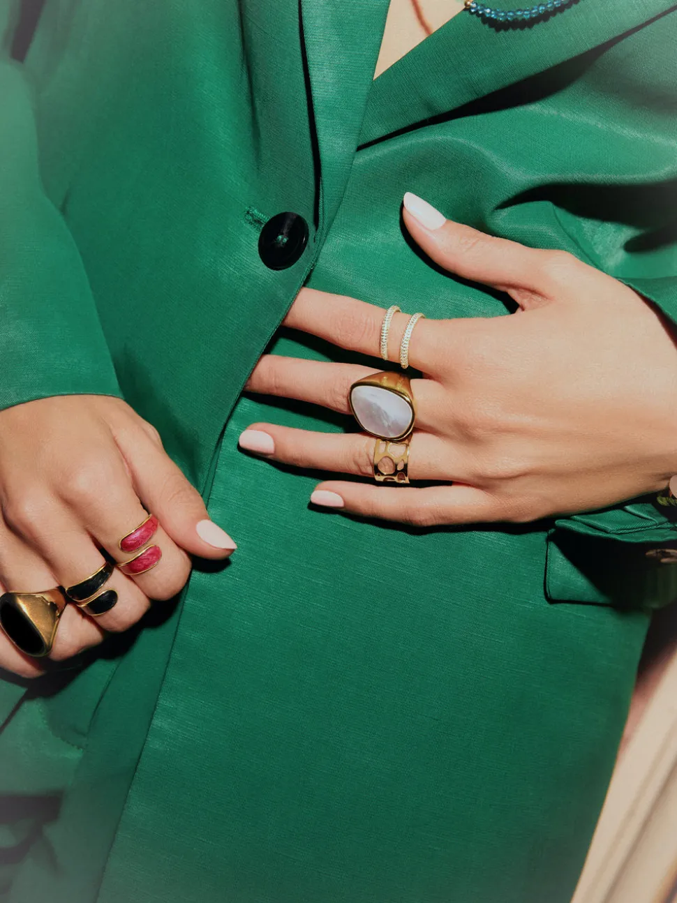 Anillo Doble Scarlett Baño Oro