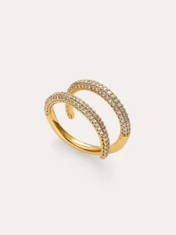 Anillo Doble Scarlett Baño Oro