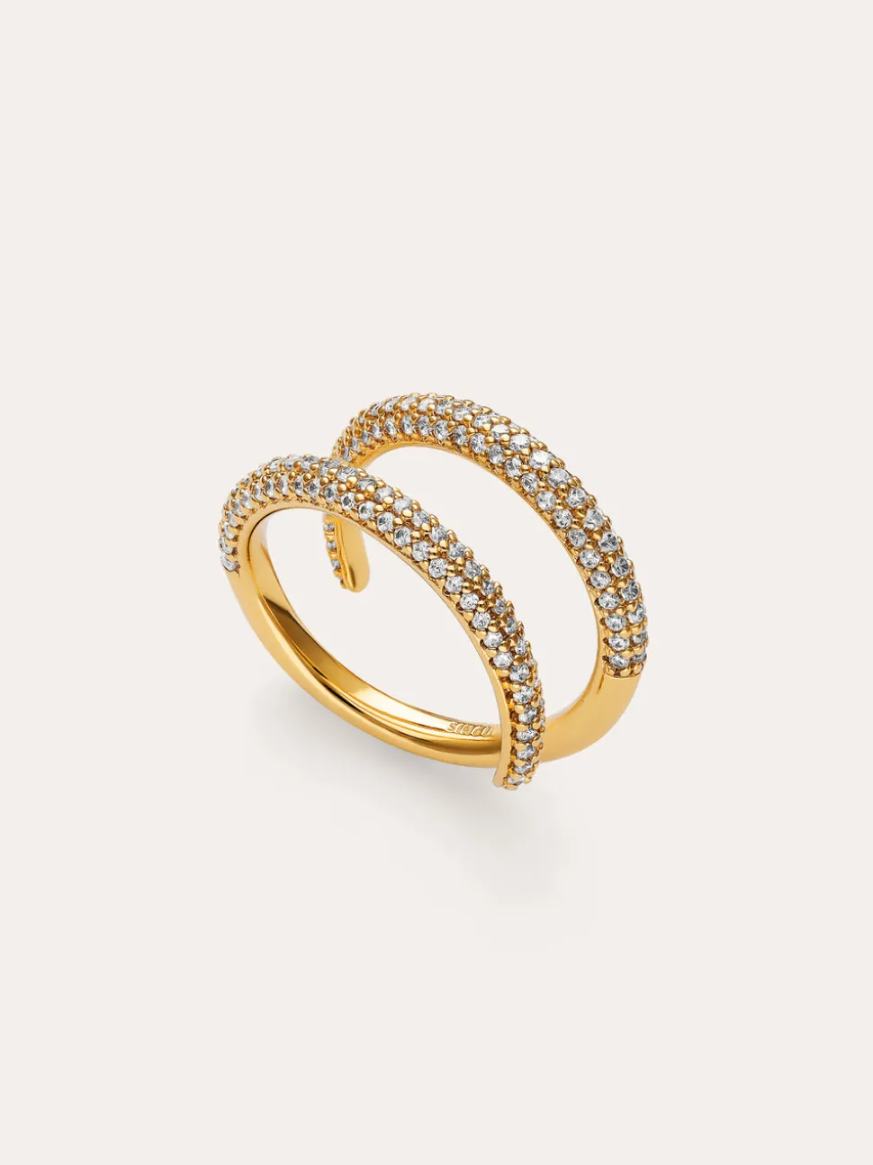 Anillo Doble Scarlett Baño Oro