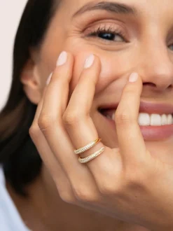 Anillo Doble Scarlett Baño Oro