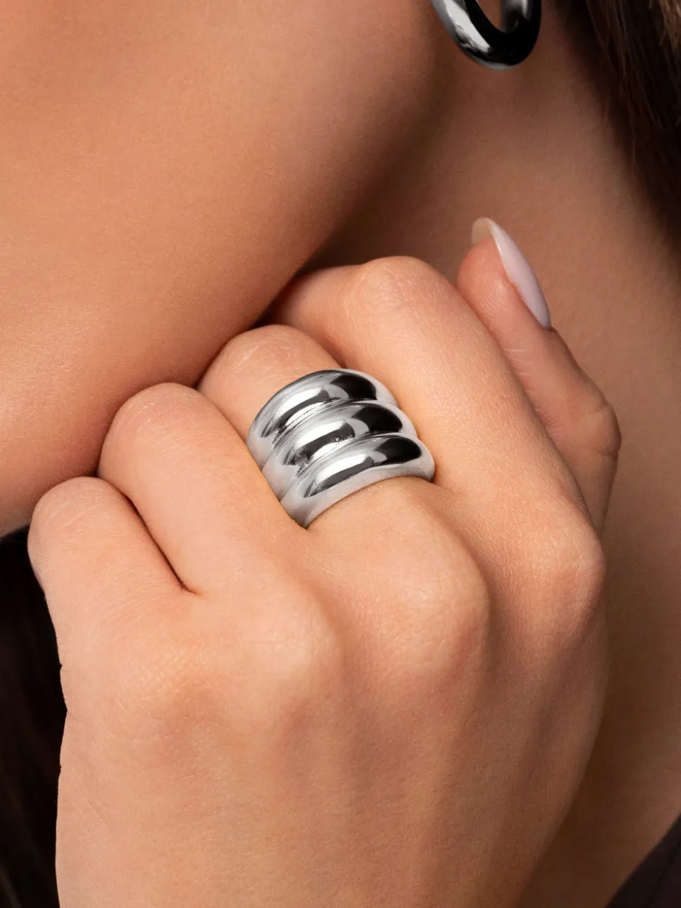 Anillo Dune Acero