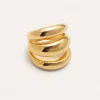 Anillo Dune Aire Acero Baño Oro
