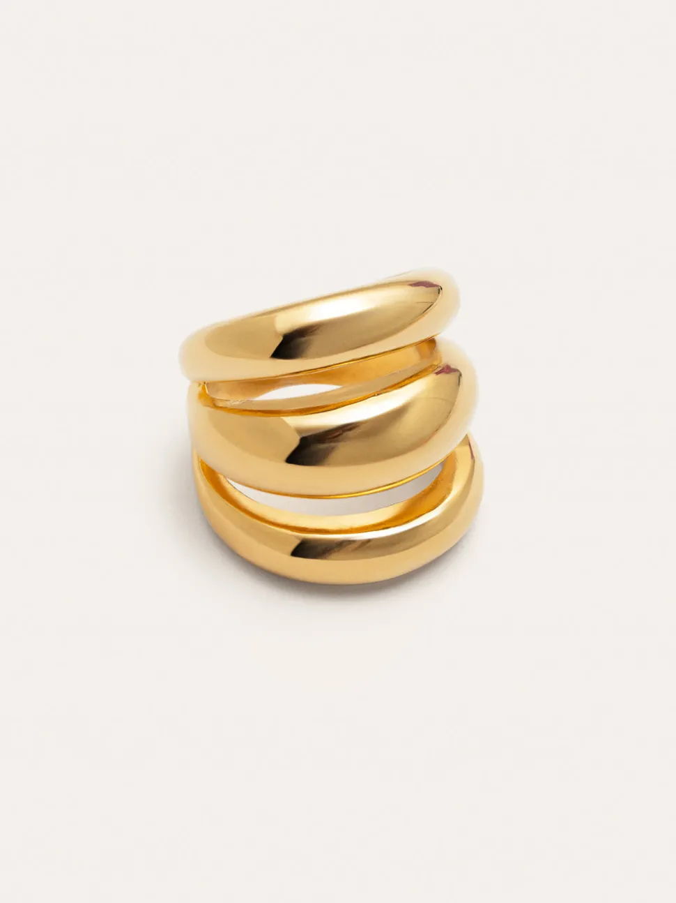 Anillo Dune Aire Acero Baño Oro