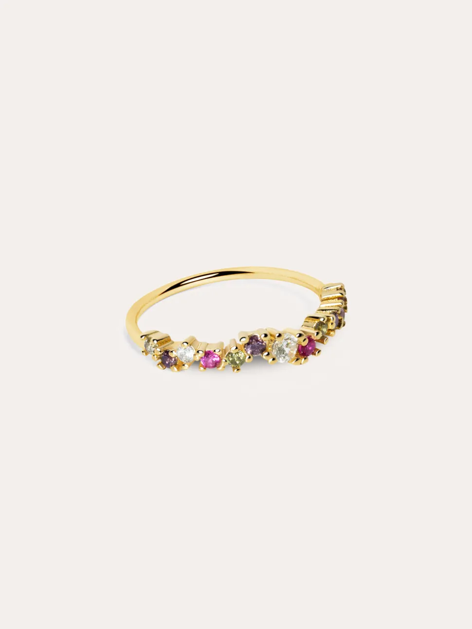 Anillo Estellar Colors Plata Baño Oro