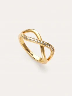 Anillo Eterna Sparks Baño Oro
