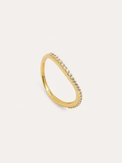 Anillo Fino Scarlett Blanco Baño Oro
