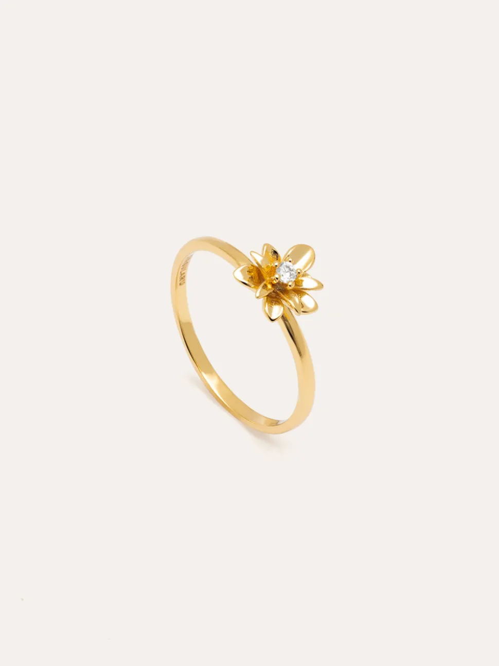 Anillo Gardenia Baño Oro