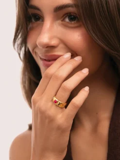 Anillo Gina Acero Baño Oro