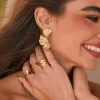 Anillo Honey Acero Baño Oro