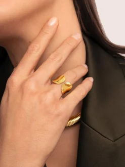Anillo Honey Acero Baño Oro