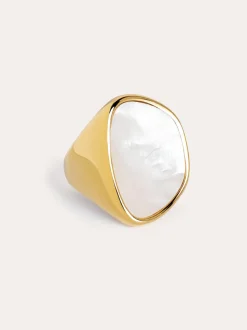 Anillo Ibiza Acero Baño Oro