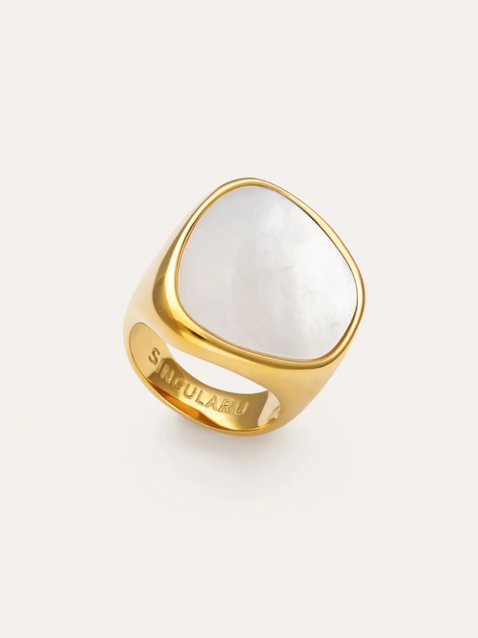 Anillo Ibiza Acero Baño Oro