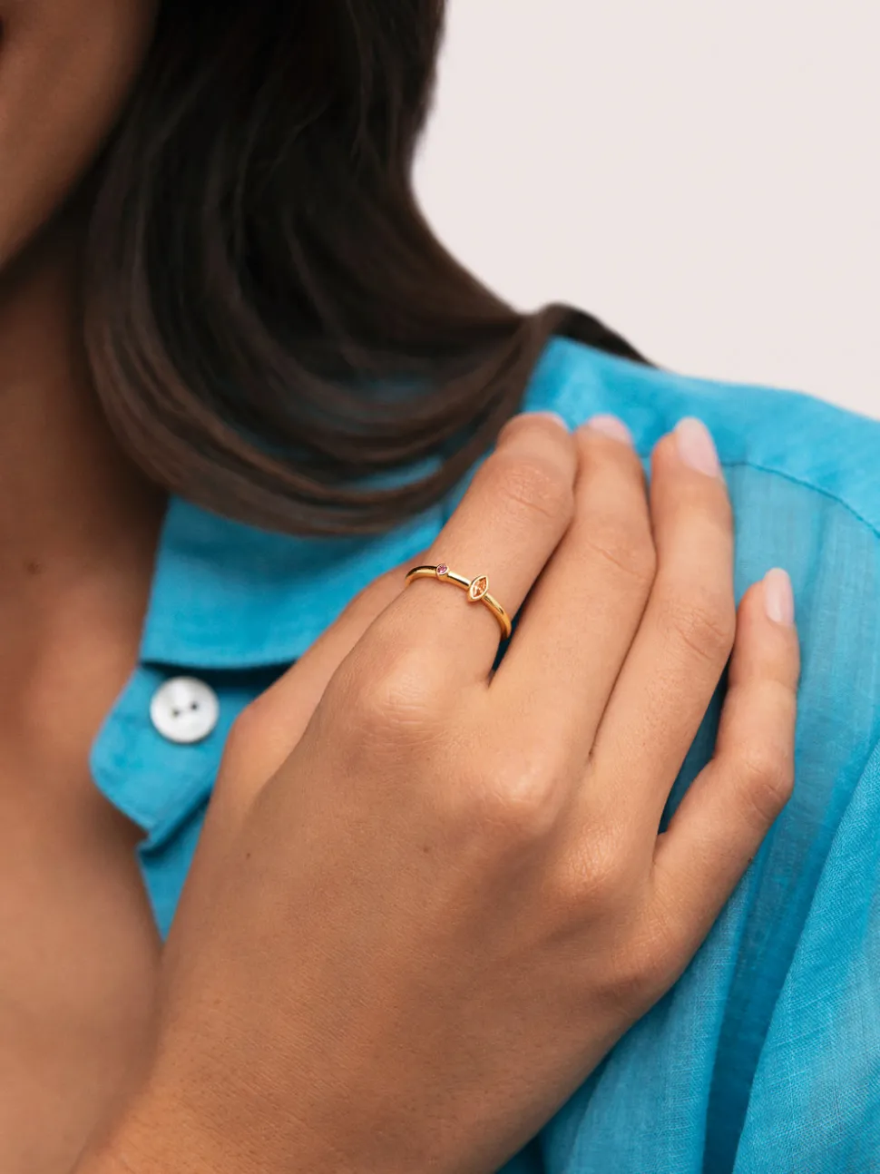 Anillo Leonor Calid Baño Oro