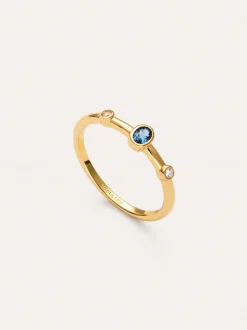 Anillo Leonor Índigo Baño Oro