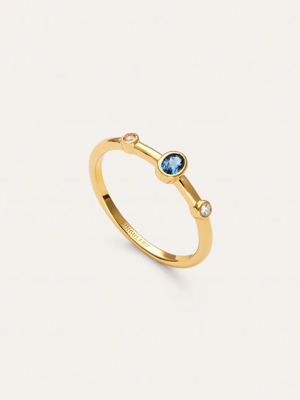 Anillo Leonor Índigo Baño Oro