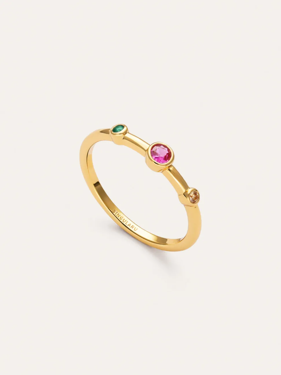Anillo Leonor Rose Baño Oro