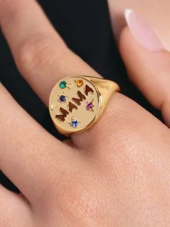 Anillo Mamá Baño Oro