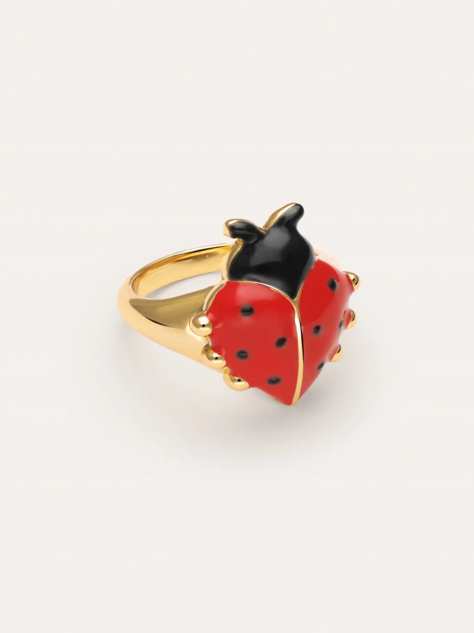 Anillo Mariquita Baño Oro
