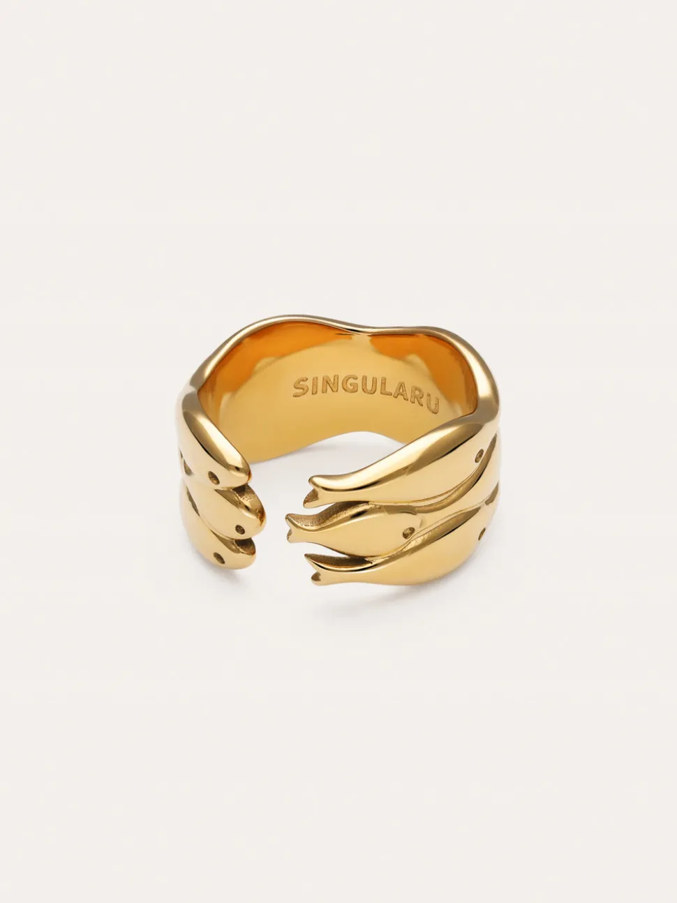 Anillo Maui Acero Baño Oro