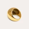 Anillo Max Bomb Acero Baño Oro