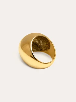 Anillo Max Bomb Acero Baño Oro