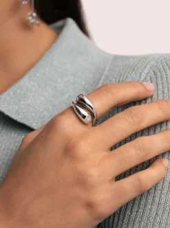 Anillo Maxi Abbraccio Acero