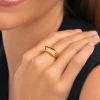 Anillo Maxi Mariana Acero Baño Oro