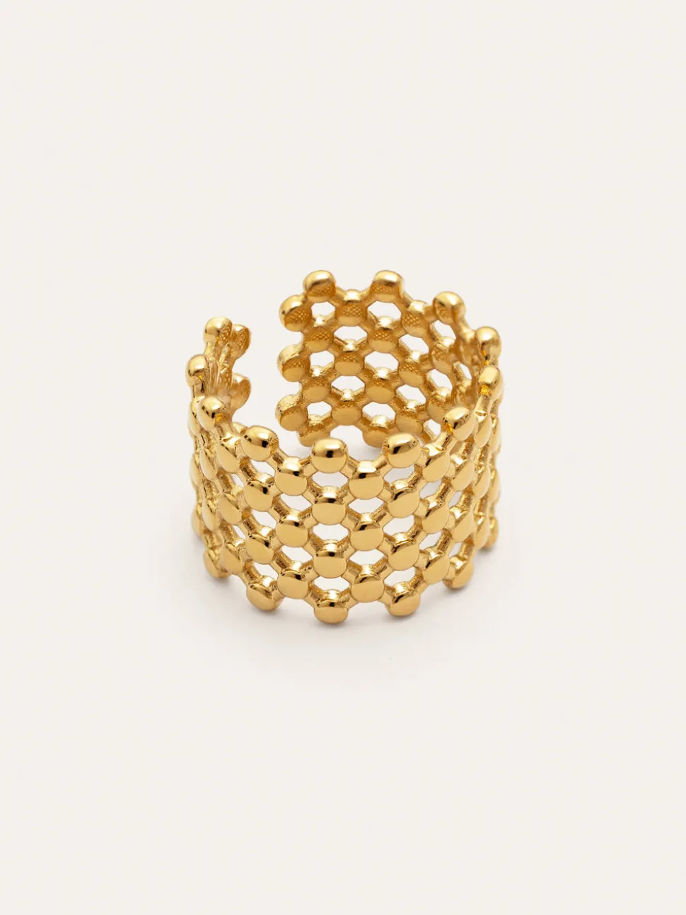 Anillo Mini Bomb Acero Baño Oro